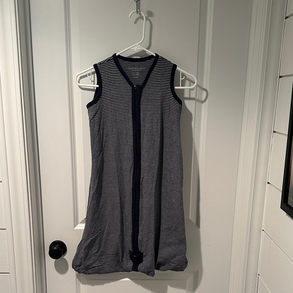 Burt's Bees Baby Navy and White Striped Sleepsack